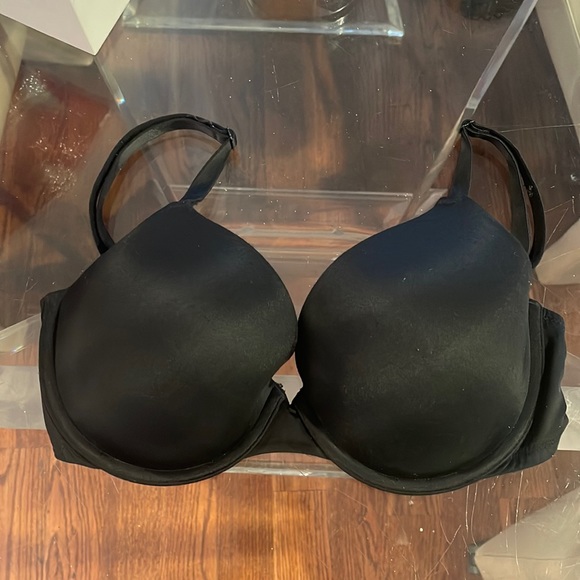 Pink black 32DD wire slight pad bra - Picture 1 of 3